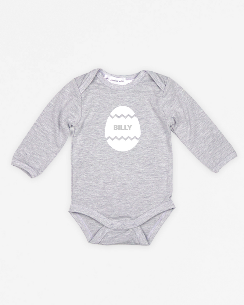 Name Block Easter Egg | Bodysuit Long Sleeve