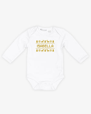 Name Christmas | Bodysuit Long Sleeve