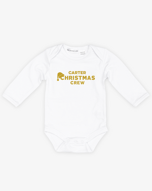 Name Christmas Crew | Bodysuit Long Sleeve