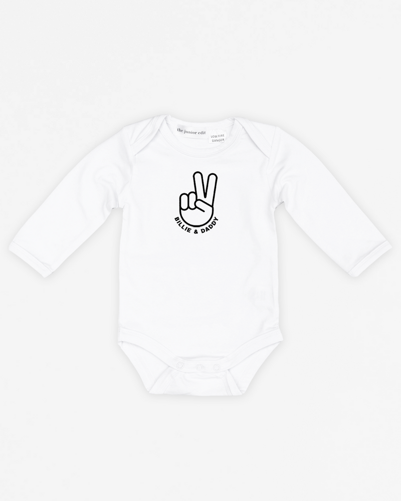 Peace Sign Daddy | Bodysuit Long Sleeve