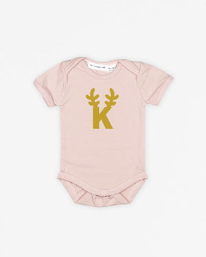 Letter Reindeer | Bodysuit Short Sleeve