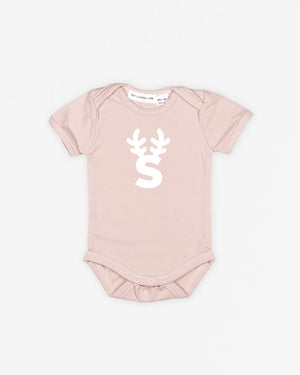 Letter Reindeer | Bodysuit Short Sleeve