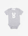 Letter Reindeer | Bodysuit Short Sleeve