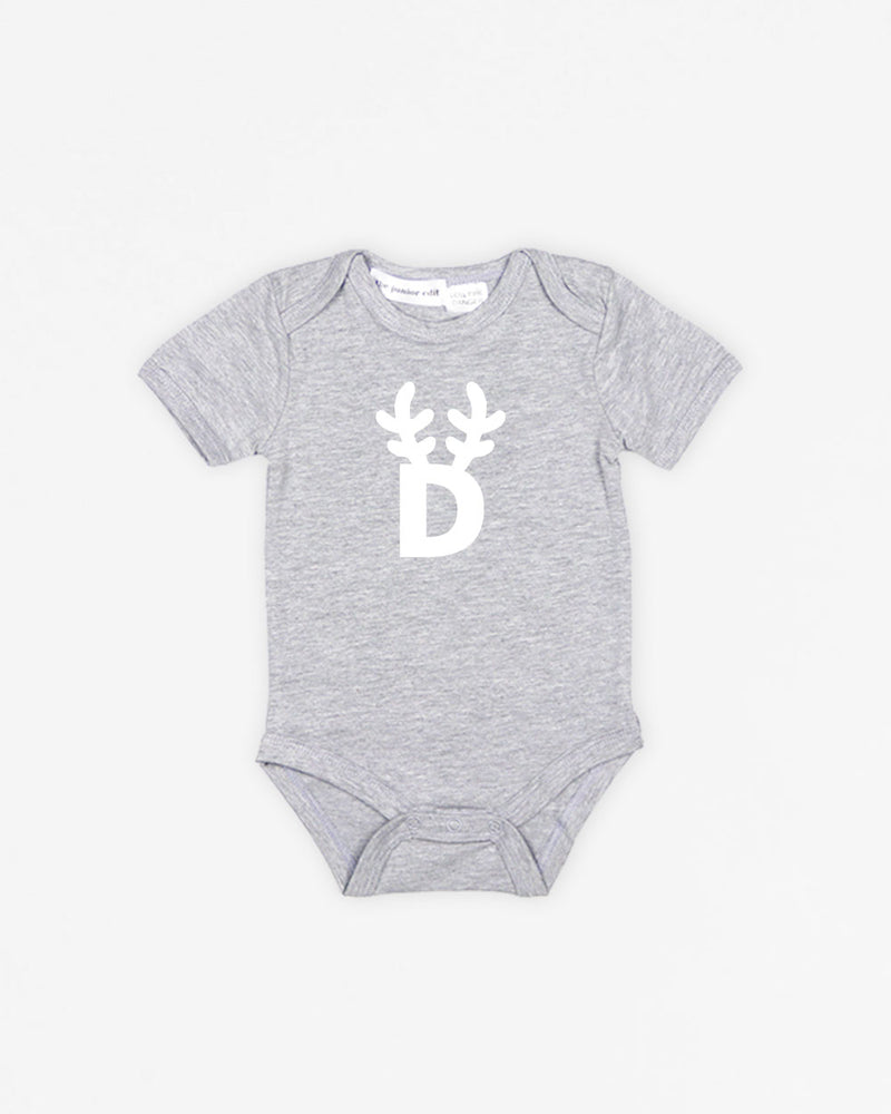 Letter Reindeer | Bodysuit Short Sleeve