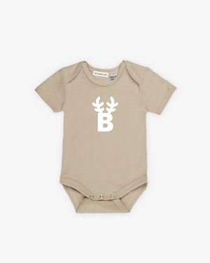 Letter Reindeer | Bodysuit Short Sleeve