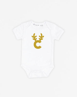 Letter Reindeer | Bodysuit Short Sleeve