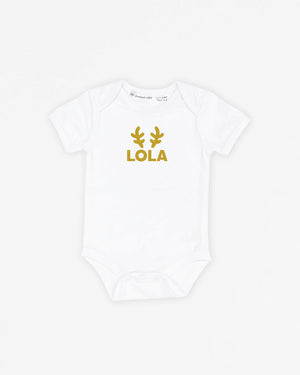 Name Reindeer | Bodysuit Short Sleeve