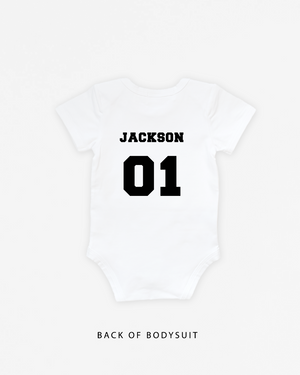 Name Varsity (Back) | Bodysuit Short Sleeve