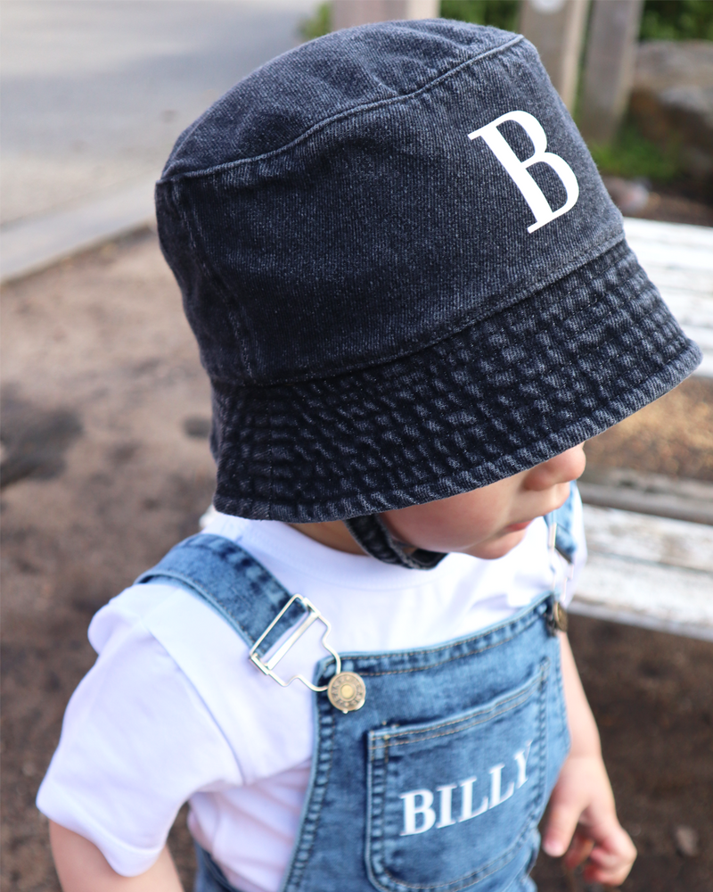 Letter | Black Denim Bucket Hat