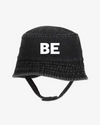 Initials | Black Denim Bucket Hat