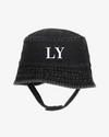 Initials | Black Denim Bucket Hat